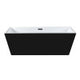 ALFI brand AB8834 59 inch Black & White Rectangular Acrylic Free Standing Soaking Bathtub