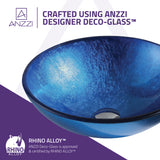 ANZZI LS-AZ8087 Crow Series Vessel Sink in Lustrous Blue