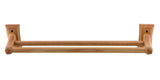 ALFI brand AB5505 24" Double Rack Wooden Towel Bar Bathroom Accessory