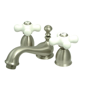 Kingston Brass KS3958PX Restoration Mini-Widespread Bathroom Faucet, Brushed Nickel