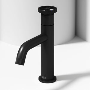 VIGO Cass Pinnacle Bathroom Faucet in Matte Black VG01046MB