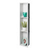 ALFI brand 8" x 36" White Matte Stainless Steel Vertical Triple Shelf Bath Shower Niche