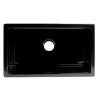 ALFI brand AB3018HS-BG 30" Black Gloss Reversible Smooth / Fluted Single Bowl Fireclay Farm Sink