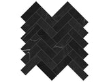 Anatolia Tile 1.25X4 Galaxia Nero Herringbone Polished Marble Mosaic 5001-0302-0 * 1 Sheet = .89 Sqft * Galaxia Nero Herringbone - premium natural stone mosaic tile from Anatolia Tile, available at PoshHaus showroom in Keene, NH