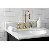 Kingston Brass KS2982ZX Millennium Widespread Bathroom Faucet with Brass Pop-Up, Polished Brass