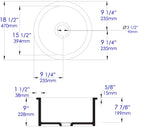 Black Matte Round 18" x 18" Undermount / Drop In Fireclay Prep Sink