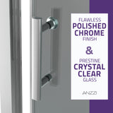 ANZZI SD-AZ052-01CH Halberd 48 in. x 72 in. Framed Shower Door with TSUNAMI GUARD in Polished Chrome