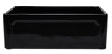 ALFI brand AB3020SB-BG 30 inch Black Reversible Single Fireclay Farmhouse Kitchen Sink