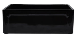 ALFI brand AB3020SB-BG 30 inch Black Reversible Single Fireclay Farmhouse Kitchen Sink
