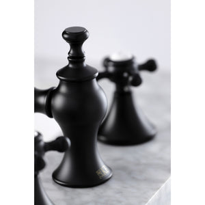 Kingston Brass KC7060BX English Country 8 in. Widespread Bathroom Faucet, Matte Black