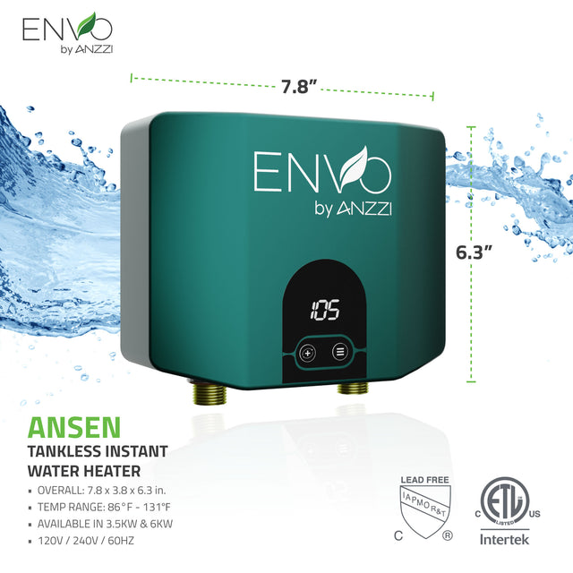 ENVO Ansen 3.5 kW Tankless Electric Water Heater