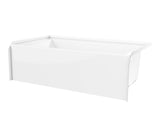 Swanstone VP6032CTMINL/R 60 x 32 Solid Surface Bathtub with Left Hand Drain in White VP6032CTMINL.010