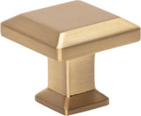 Atlas Homewares Sweetbriar Lane Square Knob 1 1/4 Inch Warm Brass
