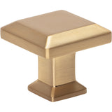 Atlas Homewares Sweetbriar Lane Square Knob 1 1/4 Inch Warm Brass