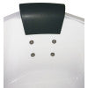 EAGO AM200  5' Rounded Modern Double Seat Corner Whirlpool Bath Tub with Fixtures