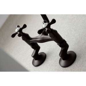 Kingston Brass KS213ORB Kingston Two Handle Wall Mount Kitchen Faucet, Oil Rubbed Bronze