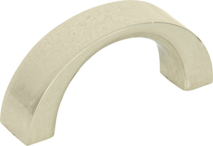 Atlas Homewares Tableau Curved Pull 1 7/16 Inch (c-c) Polished Nickel