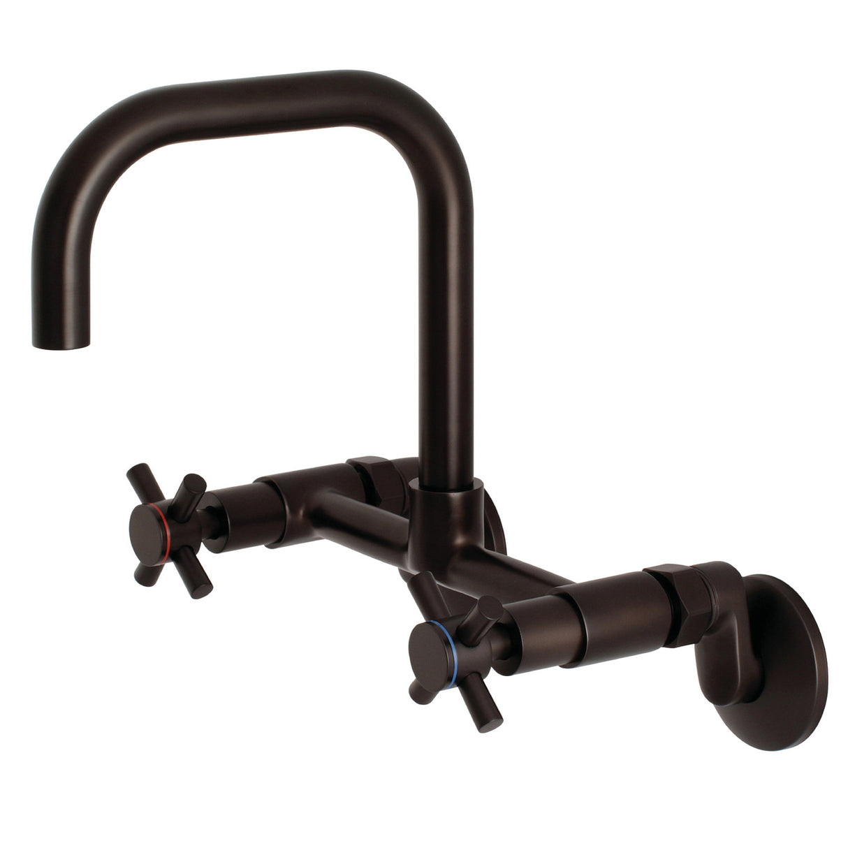 Kingston Brass KS413ORB Concord 8-Inch Adjustable Center Wall Mount Kitchen Faucet, Oil Rubbed Bronze
