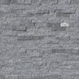 Glacial grey splitface ledger panel 6X24 natural marble wall tile LPNLMGLAGRY624 product shot multiple tiles angle view