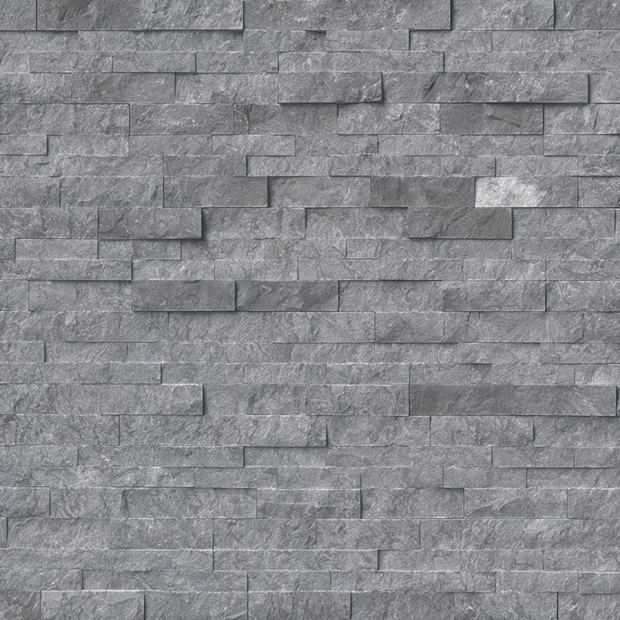 Glacial grey splitface ledger panel 6X24 natural marble wall tile LPNLMGLAGRY624 product shot multiple tiles angle view