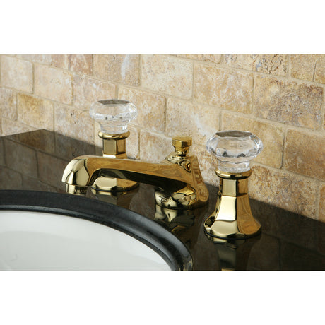 Kingston Brass KS4462WCL 8 in. Widespread Bathroom Faucet, Polished Brass