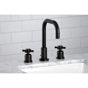 Kingston Brass FSC8930DX Concord Widespread Bathroom Faucet with Brass Pop-Up, Matte Black