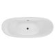 ALFI brand AB8803 68 inch White Oval Acrylic Free Standing Soaking Bathtub