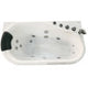 EAGO AM175-R  5' White Acrylic Corner Whirlpool Bathtub - Drain on Right