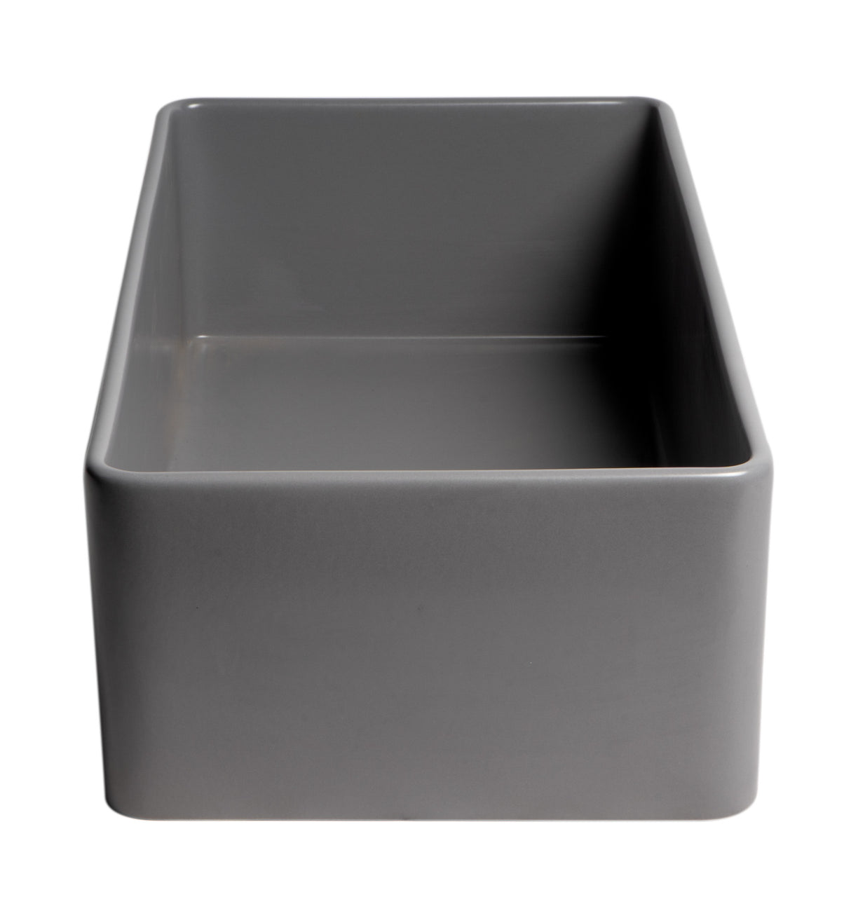 Gray Matte Smooth Apron 36" x 18" Single Bowl Fireclay Farm Sink