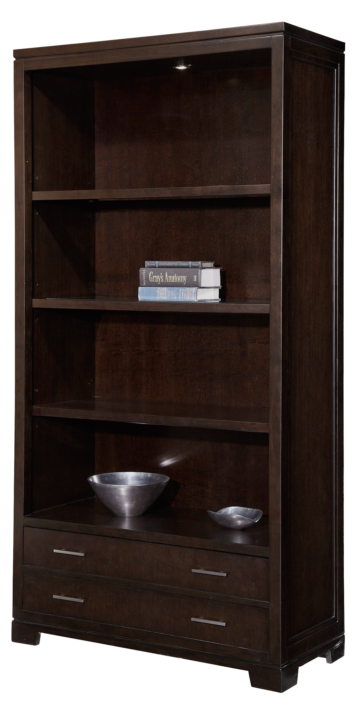 Hekman 79184 Mocha 42in. x 18.75in. x 82in. Executive Bookcase