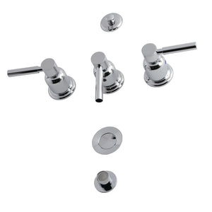 Kingston Brass KB6321DL Concord Three-Handle Bidet Faucet, Polished Chrome