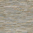 Golden honey pencil ledger panel 6X24 natural quartzite wall tile LPNLQGLDHON624 PEN product shot multiple tiles angle view