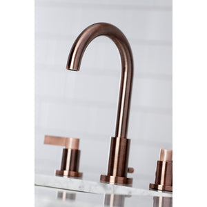 Fauceture FSC892NDLAC NuvoFusion Widespread Bathroom Faucet, Antique Copper