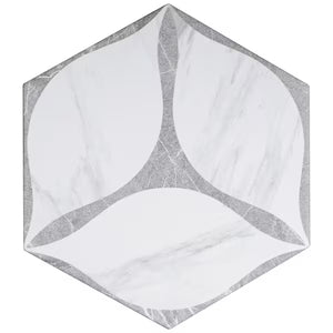 Molovo Corola Hexagon Gray 7.7x8.9 Matte Porcelain Tile Case