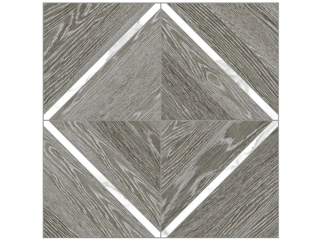 Anatolia Tile 16X16 Aspen Grey Ridge Marquetry Matte Porcelain Mosaics. 1 Sheet = 1.69 Sq. Ft. 4501-0018-1 Grey Ridge Statuario Marquetry - premium natural stone mosaic tile from Anatolia Tile, available at PoshHaus showroom in Keene, NH