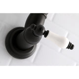 Kingston Brass KS3100PL Restoration Wall Mount Pot Filler Kitchen Faucet, Matte Black