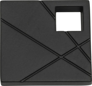 Atlas Homewares Modernist Right Square Knob 1 1/2 Inch Matte Black