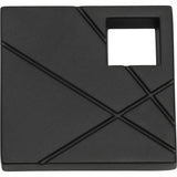 Atlas Homewares Modernist Right Square Knob 1 1/2 Inch Matte Black