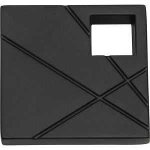 Atlas Homewares Modernist Right Square Knob 1 1/2 Inch Matte Black