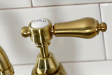 Kingston Brass KS7757BALBS Heirloom Bridge Kitchen Faucet with Brass Sprayer, Brushed Brass
