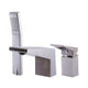 ALFI brand AB2464-BN Brushed Nickel Deck Mounted 3 Hole Tub Filler & Shower Head
