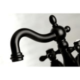 Kingston Brass KB1600AX Heritage 4 in. Centerset Bathroom Faucet, Matte Black