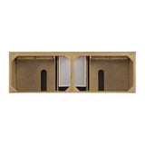 Lorelai 72" Double Vanity, Light Natural Oak, w/ 3 CM Siberian Silestone Top w/FreePower Wireless Charger