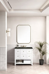 Breckenridge 36" Single Vanity, Bright White, w/ 3 CM Phantome Eclos Top