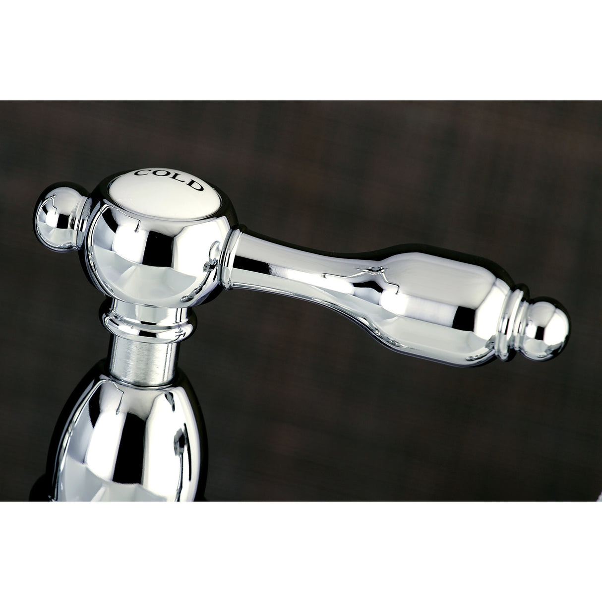 Kingston Brass KS1271TALBS Tudor Bridge Kitchen Faucet with Brass Sprayer, Polished Chrome