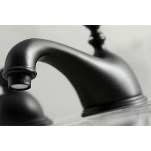 Kingston Brass KS3960AX 8 in. Widespread Bathroom Faucet, Matte Black