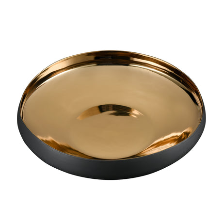 Elk H0017-9745 Greer Bowl - Low Black and Gold Glazed