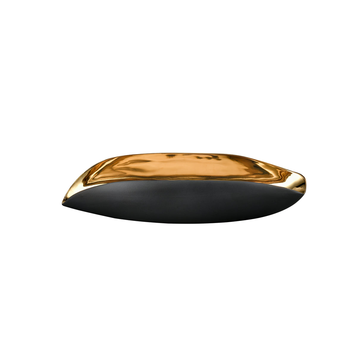 Elk H0017-9757 Greer Vessel - Black and Gold Glazed