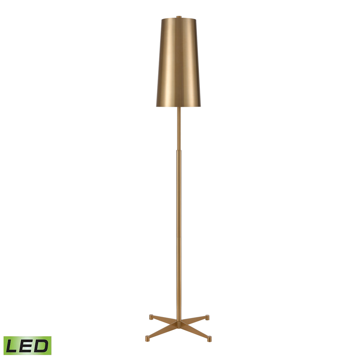 Elk H0019-11066-LED Matthias 65'' High 1-Light Floor Lamp - Aged Brass - Includes LED Bulb