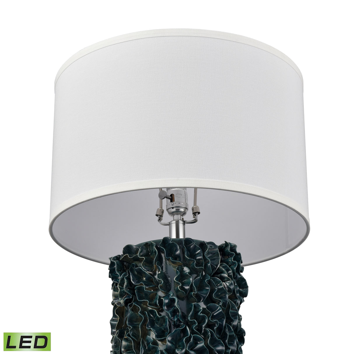 Elk H0019-11091-LED Larkin 25'' High 1-Light Table Lamp - Green Glazed - Includes LED Bulb